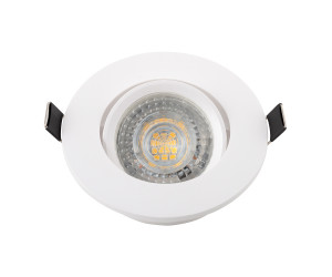 DK3020-WH Встраиваемый светильник, IP 20, 10 Вт, GU5.3, LED, белый, пластик