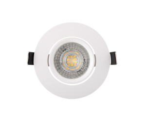 DK3020-WH Встраиваемый светильник, IP 20, 10 Вт, GU5.3, LED, белый, пластик