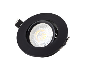 DK3020-BK Встраиваемый светильник, IP 20, 10 Вт, GU5.3, LED, черный, пластик