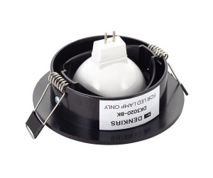 DK3020-BK Встраиваемый светильник, IP 20, 10 Вт, GU5.3, LED, черный, пластик