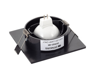 DK3021-BK Встраиваемый светильник, IP 20, 10 Вт, GU5.3, LED, черный, пластик