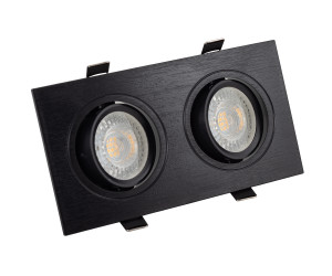 DK3022-BK Встраиваемый светильник, IP 20, 10 Вт, GU5.3, LED, черный, пластик