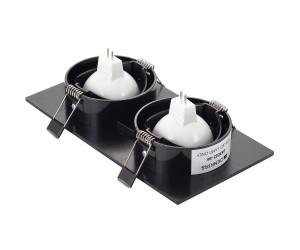 DK3022-BK Встраиваемый светильник, IP 20, 10 Вт, GU5.3, LED, черный, пластик