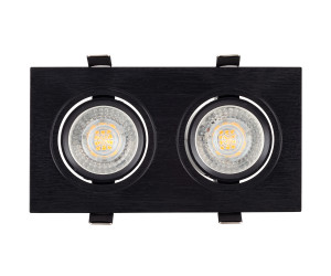 DK3022-BK Встраиваемый светильник, IP 20, 10 Вт, GU5.3, LED, черный, пластик