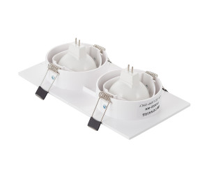 DK3022-WH Встраиваемый светильник, IP 20, 10 Вт, GU5.3, LED, белый, пластик