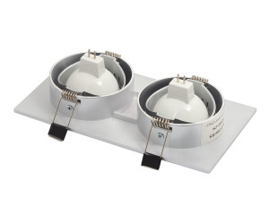 DK3022-CM Встраиваемый светильник, IP 20, 10 Вт, GU5.3, LED, серый, пластик