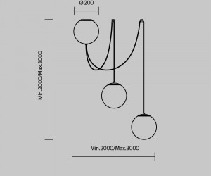 Подвесной светильник Maytoni MOD427PL-L30B3K1