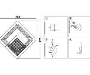 FA426 WH белый 3000K+6400K 25W 270*270*60