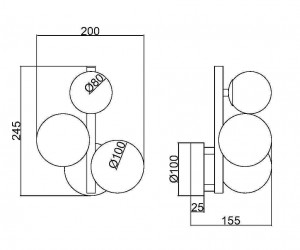 Настенный светильник (бра) Maytoni MOD545WL-03B