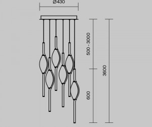 Подвесной светильник Maytoni MOD347PL-L48BS3K