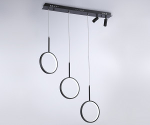 FL5278/3+2 BK черный 59W 3000K/4200K/6400K+4200K 800*20*1200 (ПДУ ИК)