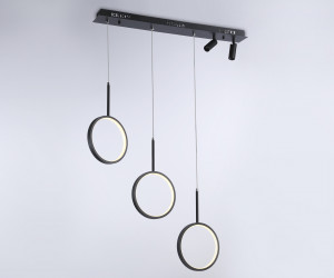 FL5278/3+2 BK черный 59W 3000K/4200K/6400K+4200K 800*20*1200 (ПДУ ИК)