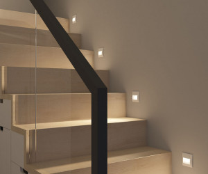 Светильник встраиваемый в стену HELM, IP65, LED 3000K, 2.5 Вт, белый, пластик