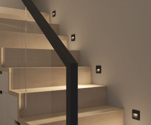 Светильник встраиваемый в стену HELM, IP65, LED 3000К, 2.5 Вт, черный, пластик