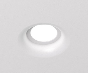 DK2080-WH Встраиваемый точечный светильник для натяжных ПВХ потолков INVIZ, IP 20, до 9 Вт, GU10, LED, белый, ABS-пластик