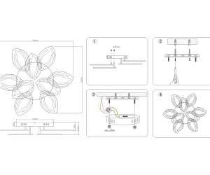 FA460/6+3 WH белый 135W 670*590*120 (ПДУ РАДИО 2.4)