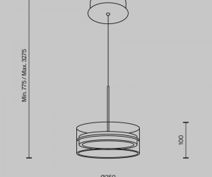 Подвесной светильник Maytoni MOD348PL-L18BBS3K