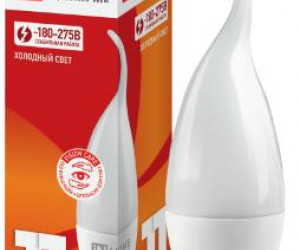 Лампа светодиодная LED-СВЕЧА НА ВЕТРУ-VC 11Вт 230В Е14 6500К 990Лм IN HOME