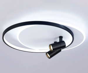 FL51392/1+2 WH/BK белый/черный 3000K-6400K 65W 560*480*120 (ПДУ РАДИО 2.4G)