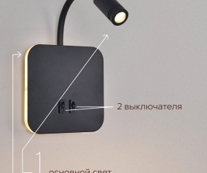 Настенный светильник 8013W 11W BK 000028246