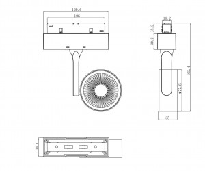 Трековый светильник Technical TR024-2-10B3K