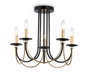 TR9621/5 BK/CGD черный/золото E14/5 max 40W D570*410