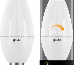 Лампа Gauss LED Candle-dim E14 7W 3000К диммируемая 1/10/100