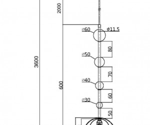 Подвесной светильник Maytoni MOD227PL-01BS