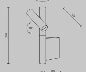Настенный светильник (бра) Maytoni MOD433WL-L3BS3K