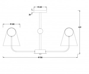 Подвесной светильник Freya FR5382PL-05BS