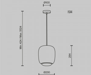 Подвесной светильник Maytoni MOD466PL-L12GR3K