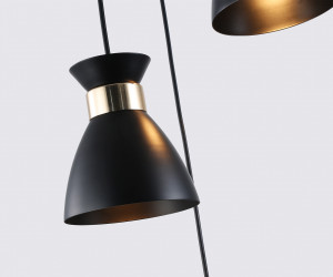 TR8470/3 BK/FGD черный/золото E27/3 max 60W D340*1000