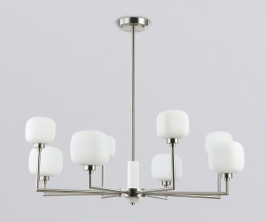 LH53003/8 SN/FR сатин никель/белый матовый G9*8 max 40W D830*680