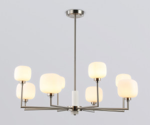 LH53003/8 SN/FR сатин никель/белый матовый G9*8 max 40W D830*680