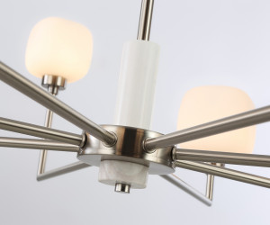 LH53003/8 SN/FR сатин никель/белый матовый G9*8 max 40W D830*680