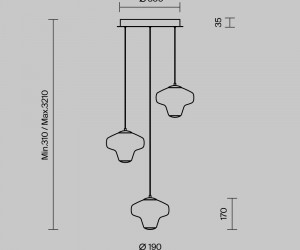 Подвесной светильник Maytoni MOD359PL-L17BS3K