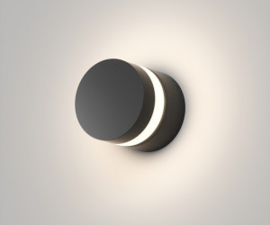 DK9810-BK Настенный уличный светодиодный светильник VEGA, IP65, 12 Вт, 3000K, черный, алюминий