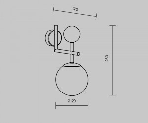 Настенный светильник (бра) Maytoni MOD436WL-01BS