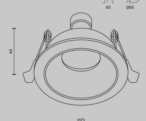 Встраиваемый светильник Technical DL126-GU10-B