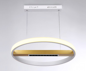 FL51488 WH/GD белый/золото 62W 3000K-6400K D600*1000 (ПДУ ИК)