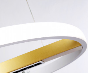 FL51488 WH/GD белый/золото 62W 3000K-6400K D600*1000 (ПДУ ИК)