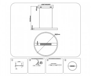 FL51488 WH/GD белый/золото 62W 3000K-6400K D600*1000 (ПДУ ИК)