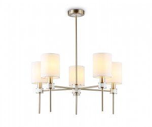 LH72371/5 DBS/WH темная латунь/белый E14/5 max 40W D680*720