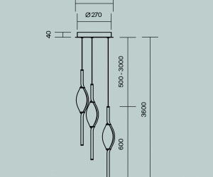 Подвесной светильник Maytoni MOD347PL-L24BS3K