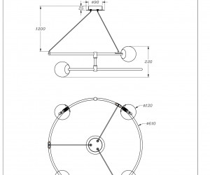 Подвесной светильник Maytoni MOD317PL-04B