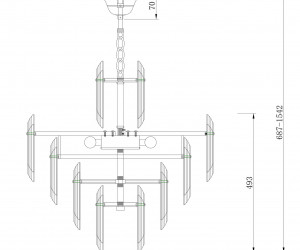 Подвесной светильник Maytoni DIA200PL-06G