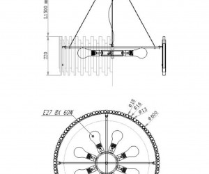 Подвесной светильник Maytoni MOD135PL-08BS