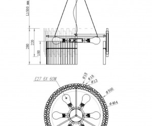 Подвесной светильник Maytoni MOD135PL-06BS