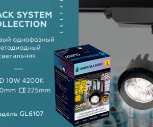 GL6107 BK черный LED 10W 4200K 24°