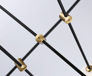 TR2515/6 BK/BS черный/латунь G9/6 max 10W D970*830